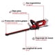 thumbnail image 2 of Cortasetos Inalámbrico GC-CH 18/40 Li Solo Einhell rojo 86x21x17, 2 of 7