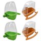 thumbnail image 4 of 4 Uds Jaula Para Pájaros Alimentador Estación De Alimentación Cuenco De Agua Con Percha Amarillo Y Verde, 4 of 5