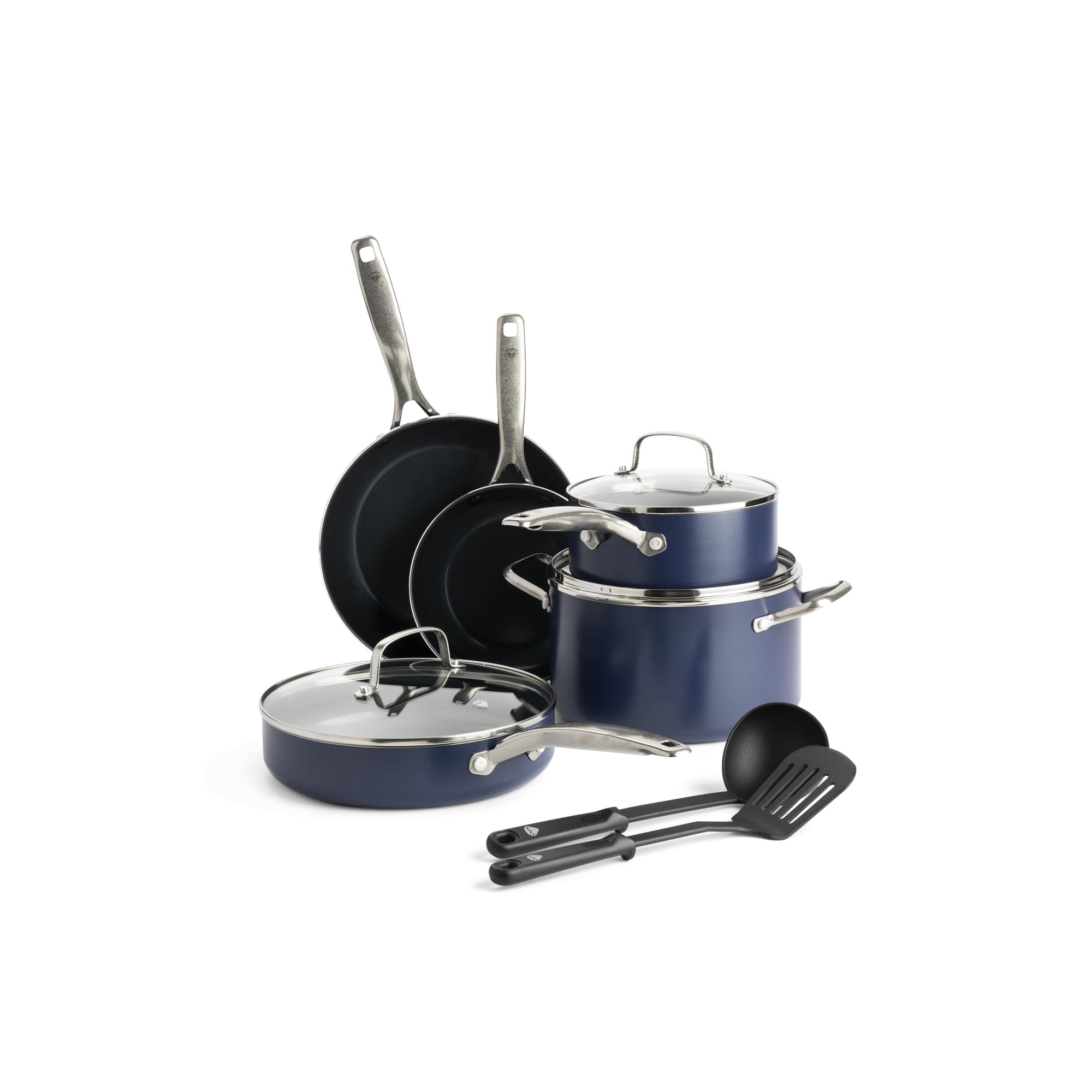 Juego De Utensilios De Cocina Blue Diamond, 10 Piezas, Cerámica Con Infusión De Diamantes