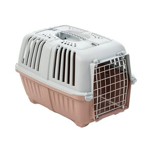 Jaula Transporte Mascotas Pratiko Metal 3 Rosa Opaco Mps