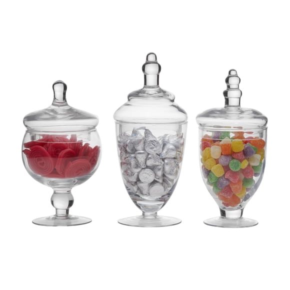 Frascos de almacenamiento decorativos Elements, vidrio transparente, boticario