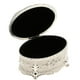 thumbnail image 2 of Joyas de metal ovaladas Pendientes de regalo Caja de almacenaje de anillos Blanco, 2 of 2