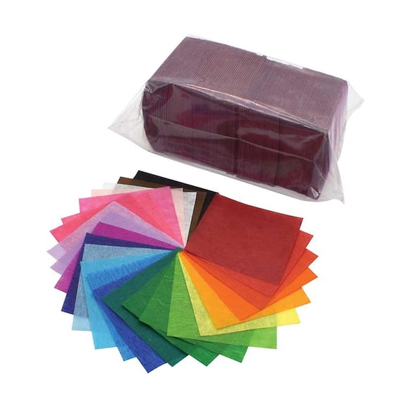 Cuadrados Art Tissue de Pacon Spectra Deluxe, 25 colores surtidos
