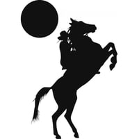 Rienda Libre Graphics - Decomural Cowboy Horse Moon Ws-19204