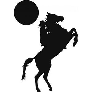 Rienda Libre Graphics - Decomural Cowboy Horse Moon Ws-19204