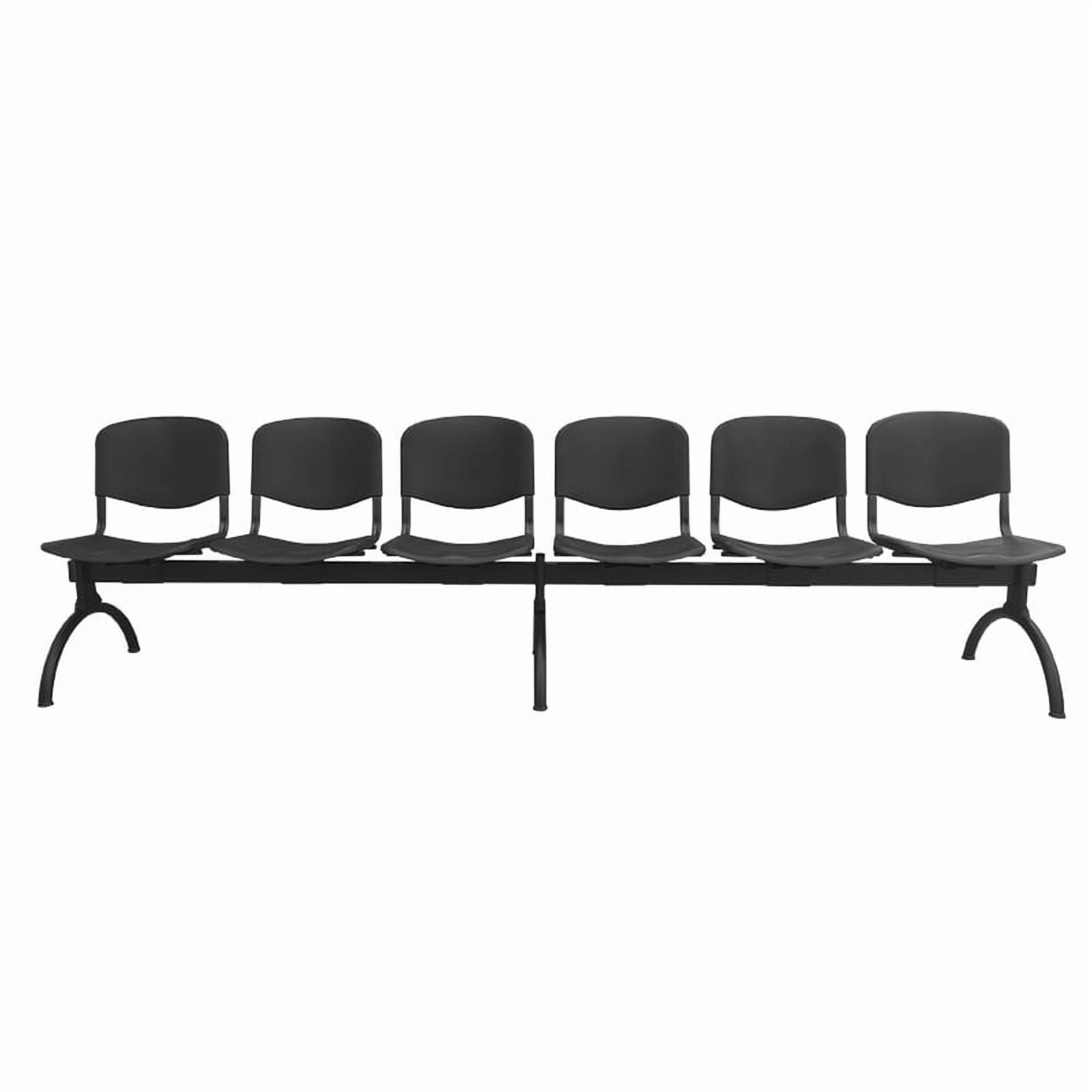 Agm - Banqueta Iso Luna 6 Asientos Negro