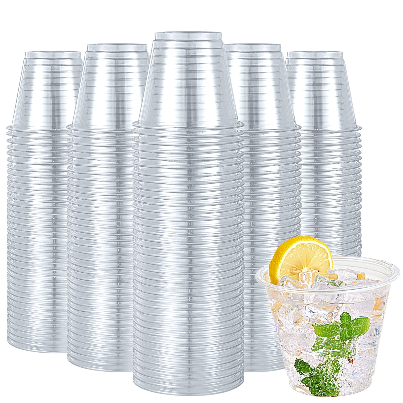 Vasos De Plástico Turbo Bee, Paquete De 600 Ml, 270 Ml, Pet Transparente, Fiesta De Boda
