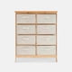 thumbnail image 1 of Comoda 8 Cajoneras Organizador Mueble Moderno De Bambú Natural, 1 of 7