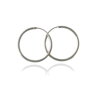 La Garza - Aros Plata Mujer Argollas Lisas