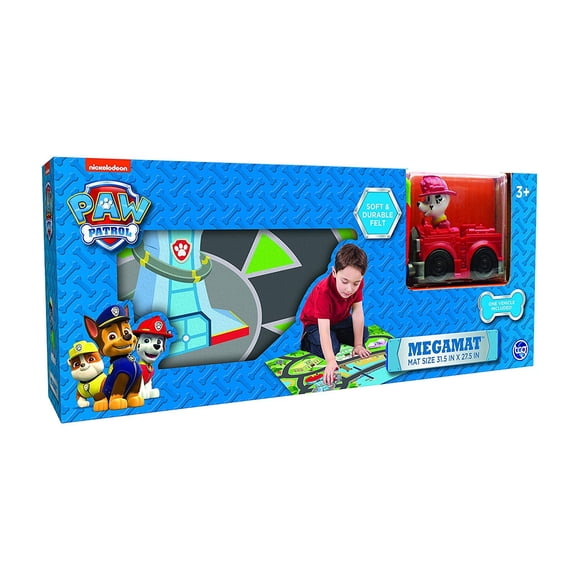 Tapete Playmat Paw Patrol Felt Mega con vehículo para niños