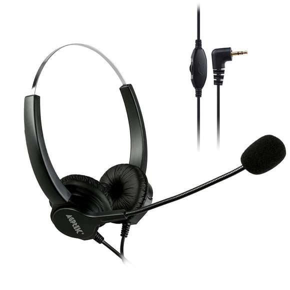 Audífonos AGPTEK con Micrófono Cancelador de Ruido y Conector Dual de 2.5 mm