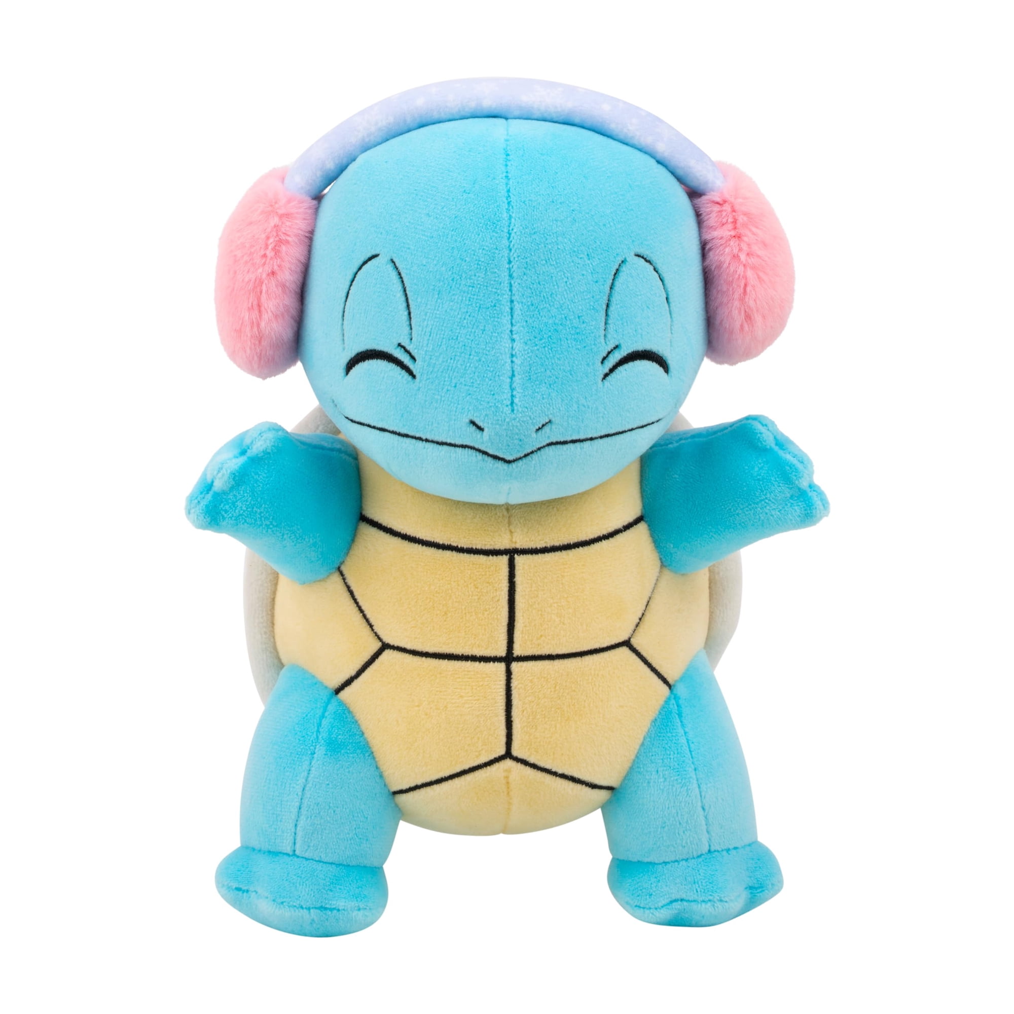 Peluche Jazwares Pokémon Squirtle De 20 Cm Con Orejeras Rosas