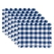 thumbnail image 1 of Juego de manteles individuales DII, pesado, con flecos, azul marino, 6 piezas, 1 of 8
