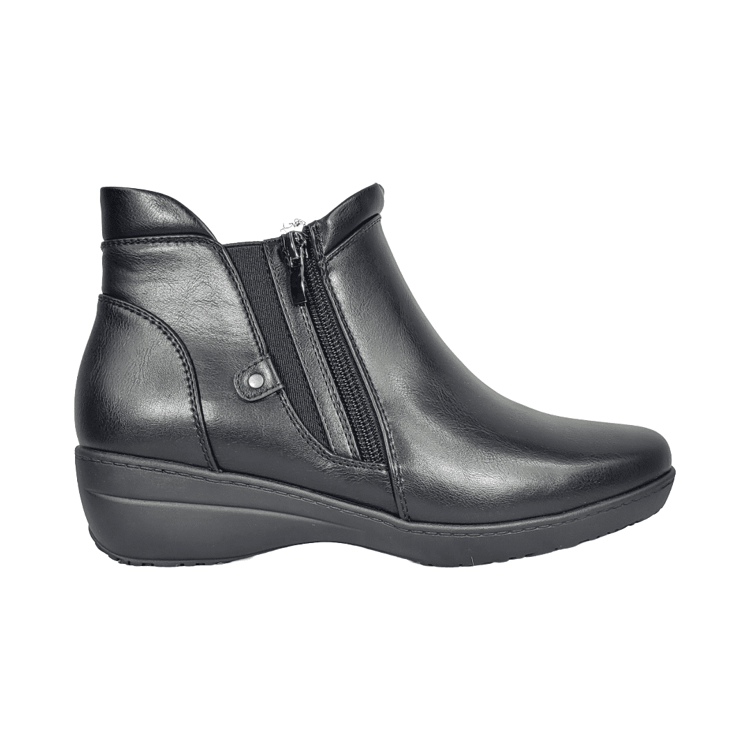 Botines New Walk Negro Casual Mujer Pb0101-90 - Talla 35
