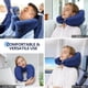 thumbnail image 2 of Almohada de cuello para viajes Almohada inflable de avión apoya cómodamente la cabeza, el cuello y la mentulla, almohada inflable de viaje con tapa de velo suave y bolsa de cordón portátil (, 2 of 3