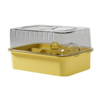 Ioensy - Jaula Para Hámster, Transparente, Portátil, Para Animales Pequeños, Para Conejos, Cobayas, Erizos, Color Amarillo