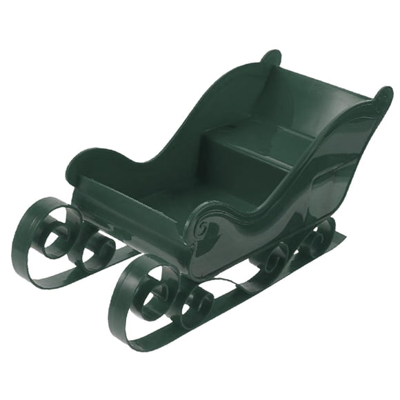 Trineo De Papá Noel Estante Navideño Figuras Coleccionables Estatuilla De Trineo Para Sala De Estar Verde