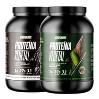 Gohard - Pack Proteinas Vegetales 2Kg Total 66Sv Cacao Orgánico-Chocolate Coco