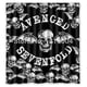 thumbnail image 1 of Cortina de ducha con el logo de la calavera de la banda punk Avenged Sevenfold, juego de cortinas de baño con ganchos, tamaño 60 x 72 pulgadas, 1 of 3