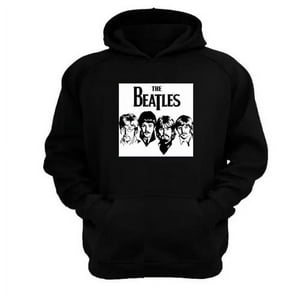Genérico - Polerón Canguro The Beatles Negro Talla Xs Unisex