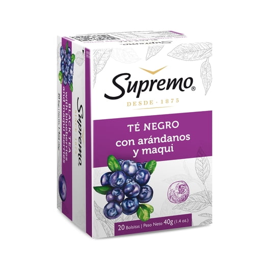 Té Negro Con Arándanos Y Maqui Caja 40 g Superior
