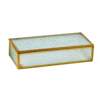 Magideal - Decoración De La Caja De Recuerdos De Joyería De Vidrio Simple Con Caja De La Joyería De Tapa Para La Caja Del Organizador De Joyas Para El Collar De