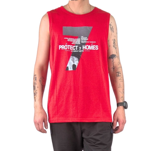Polera Sin Manga Musculosa Hombre Diseño Colores 294