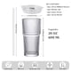 thumbnail image 2 of Juego de vasos de vidrio INSETLAN acanalados de 600 ml con tapas y pajitas, 4 unidades, 2 of 9