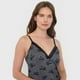 thumbnail image 3 of Camisón Mujer Print Flores Negro Corona, 3 of 6