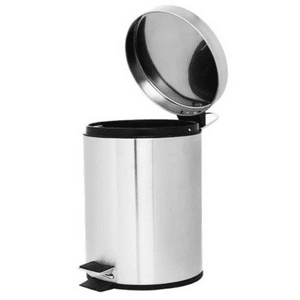 Genérico - Basurero Acero Inoxidable C/Pedal 5 Lts Papelera