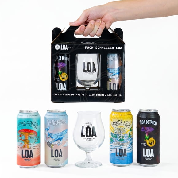 Pack Sommelier (4 Cervezas Linea + Copa) LOA