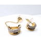 thumbnail image 5 of Aros Cuff Cadena, Circonita Pavé Blanca Bañado Oro18k Regalo Dorado, 5 of 7