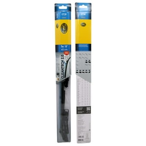 Plumilla Hella Cleantech 18 Pulgadas 45,7 Cm C/Adaptadores Negro