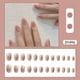 thumbnail image 2 of 24pcs Reusable Press On Nails - Short Oval with Nude Pink and White Swirl Design - Full Coverage for Weddings and Special Occasions - Easy to Apply and Remove - 24pcs, 2 of 2