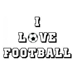 Rienda Libre Graphics - Decomural I Love Football Sports Ws-43032