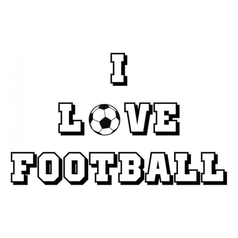 Rienda Libre Graphics - Decomural I Love Football Sports Ws-43032