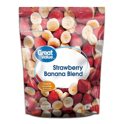 Mix De Frutas Frutilla Plátano Congelados 454 G Great Value
