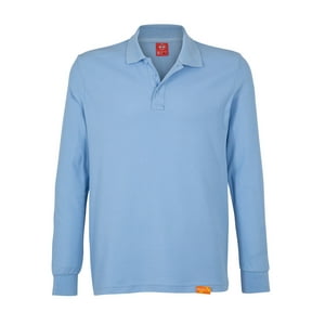 T-World - Polera Polo 60% Algodón Manga Larga Hombre Celeste