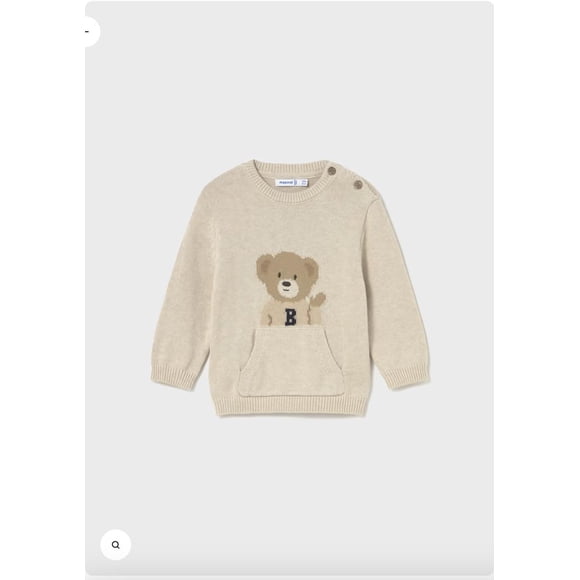 Jersey intarsia beige 2 años