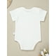 thumbnail image 5 of Girls Funny Cartoon & I'M CUTE AND DIM SUM Print Romper, Round Neck Short Sleeve Cotton Bodysuit, Short Sleeve Jumpsuit, Infant Baby Clothes, 5 of 5