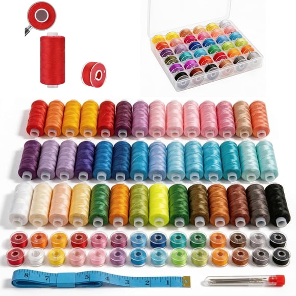 Kit de hilos de costura Vizoshi, 90 piezas, 36 colores, 400 yardas