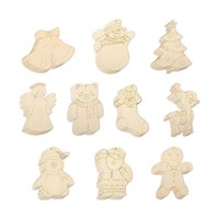 Magideal - Colgante De Madera De Navidad 2023, Adorno De Navidad, Decoración Colgante, Adornos Colgantes De Madera De Navidad Para Puerta De Casa, Fiesta De Boda 60 Piezas