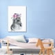 thumbnail image 3 of Pintura en lienzo con diseño de corona floral de animales, impresiones para niña, jirafa, elefante, león, arte de pared, póster para guardería, 3 of 4