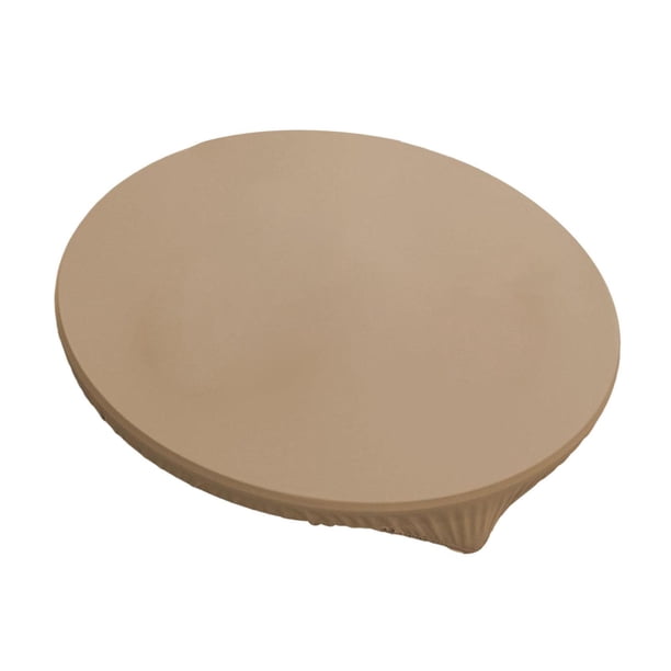 Mantel, cubierta de mesa, resistente al aceite, protector elástico simple para uso en interiores y exteriores, decoración de fiestas. Café 80 cm