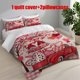 thumbnail image 1 of 3pcs Valentine's Day Themed Printed Bedding Set Duvet Cover and Pillowcases, 1 of 5