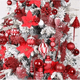 thumbnail image 2 of Pack 10 Adornos Flores Navideñas Navidad Árbol Con Clip 14cm Rojo, 2 of 3