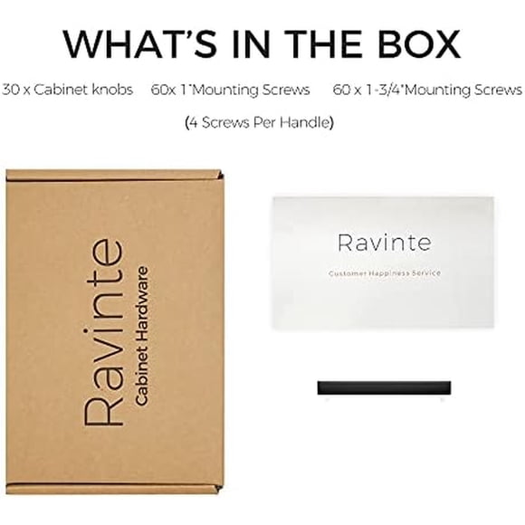 Tiradores Ravinte 3 Pulgadas Negro Mate Pack 30 Zinc
