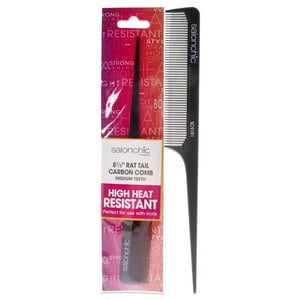 Salonchic - Peine De Carbono Con Cola De Rata De Alta Resistencia Al Calor - Dientes Medios De Para Unisex - Peine