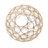 Magideal - Pantalla De Lámpara De Cristal, Cubierta De Pantalla De Lámpara Colgante De Diamantes De Imitación, Jaula De Lámpara De Protección De Bombilla Colgant , Oro Dorado