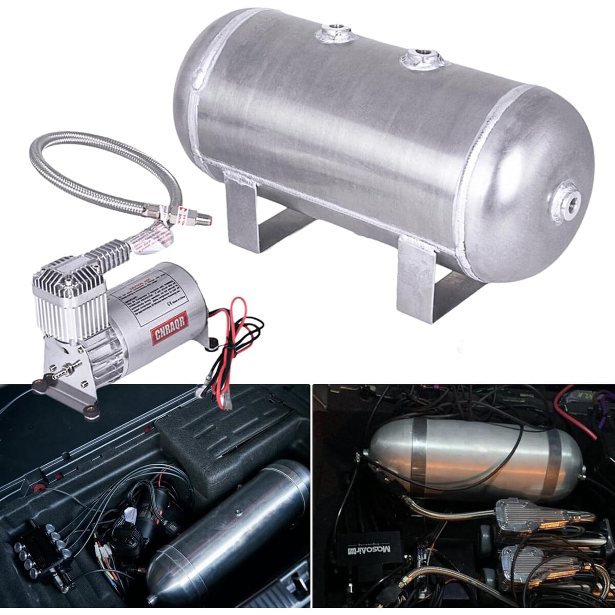 Compresor Aire Cnraqr 150 Psi 1.6 Galones Aluminio 12v